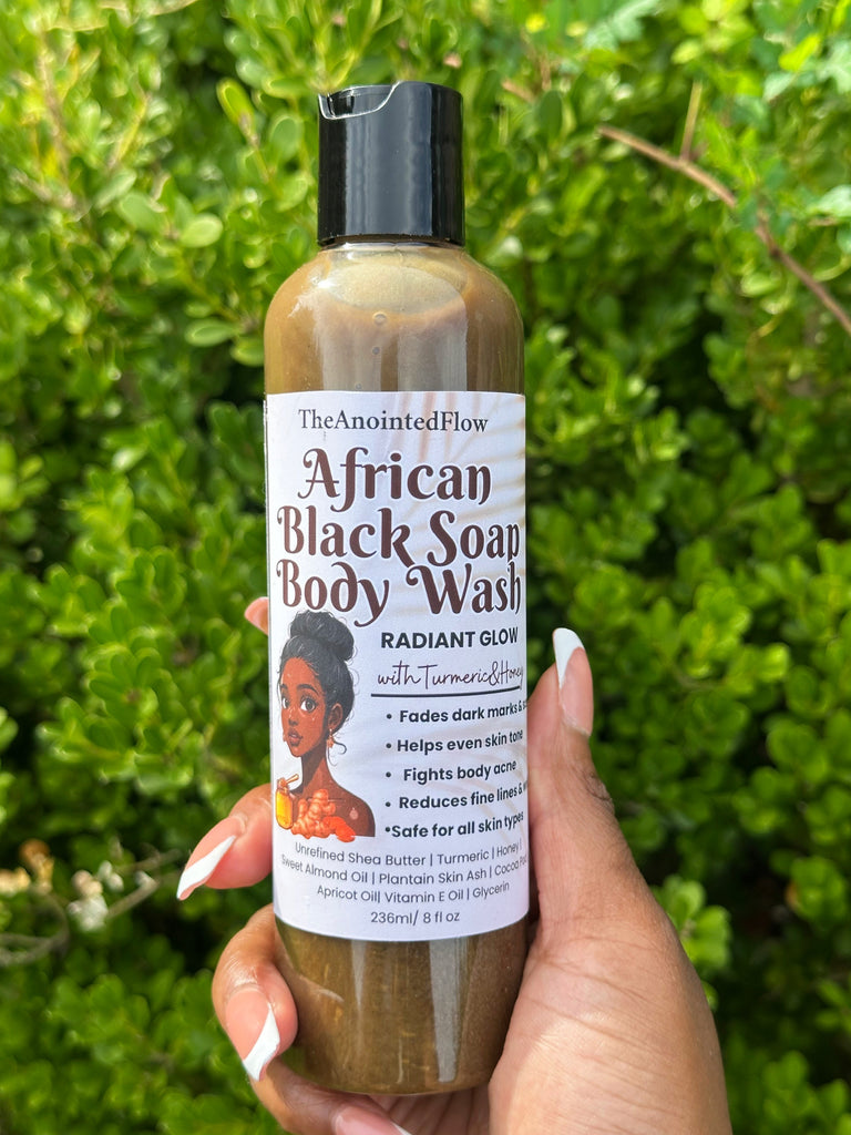 Liquid Black Soap with Honey & Turmeric
