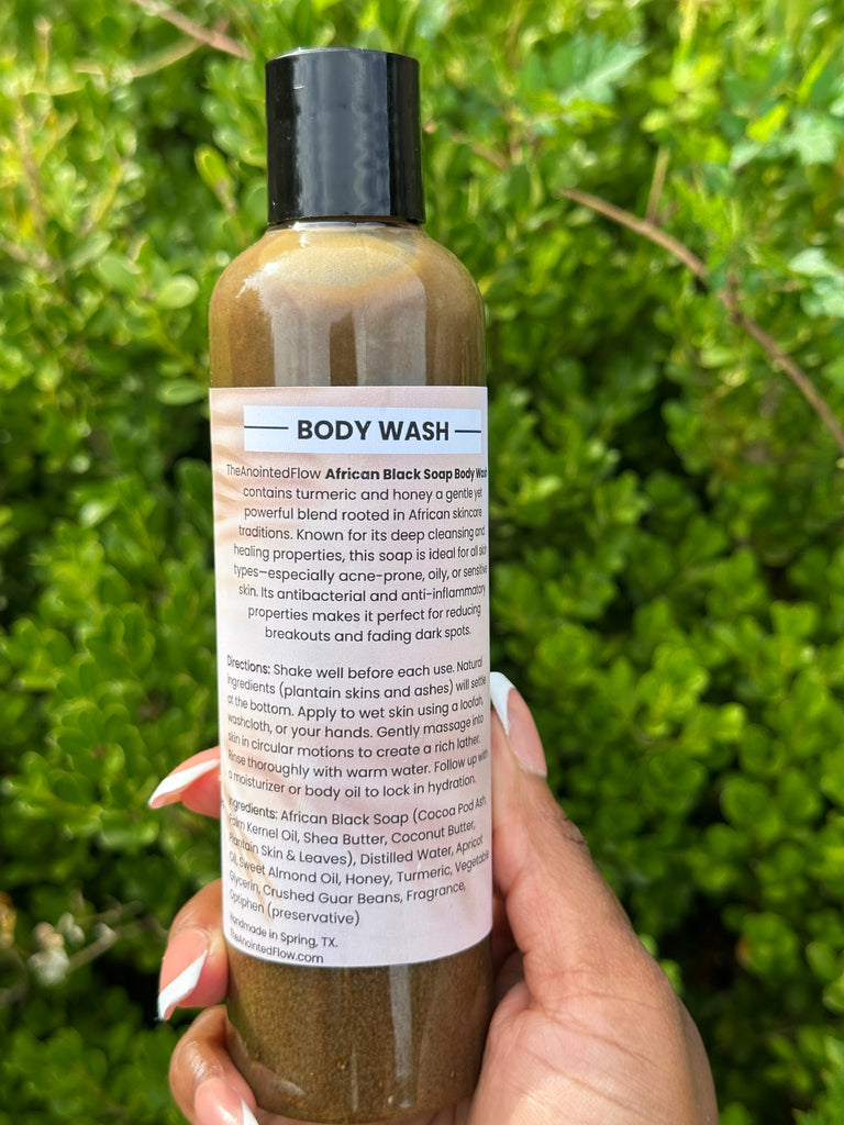 Liquid Black Soap with Honey & Turmeric